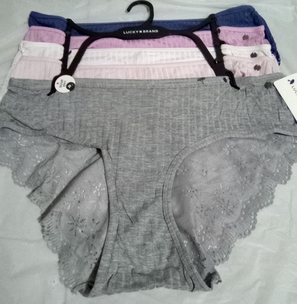 Lucky Brand Briefs in Gray, Pink, and Blue